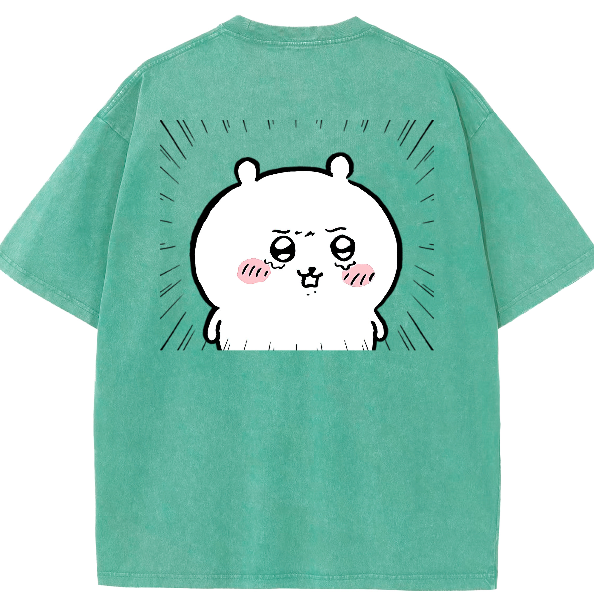（画像用） ちいかわ ちいかわ Chii-kawa chiikawa 綿100% ヴィンテージ風 半袖Tシャツ（背面プリント）